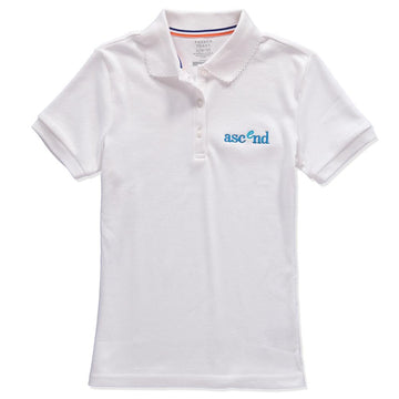 French Toast Girls 7-20 Ascend Short Sleeve Interlock Polo with Picot Collar